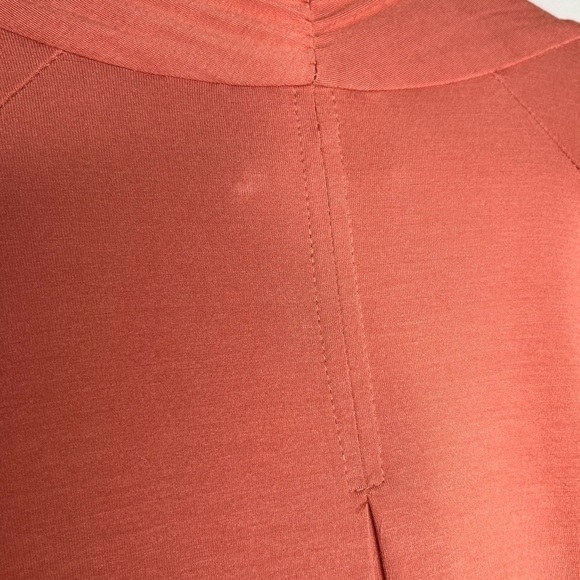 𝅺logo by Lori Goldstein Orange Rayon 230 Draped Front Cardigan, Size S - Picture 4 of 5